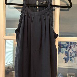 Banana Republic Navy silk sleeveless blouse size 6